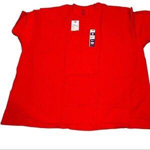 Red short sleeves basic tshirt size 4X